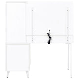 Souza 5-Drawer Makeup Vanity Table with LED Mirror, White High Gloss