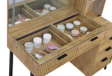 Souza 5-Drawer Makeup Vanity Table with LED Mirror, Mango