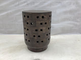 Orengo Round Solid Mango Wood Accent Side Table, Brown