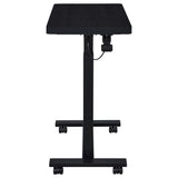 Westpark Black C-Shape Side Table with Pneumatic Height Adjustment