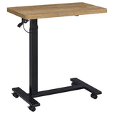 Westpark Pneumatic Adjustable C-Shape Side Table with Casters, Mango