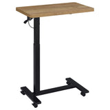 Westpark Pneumatic Adjustable C-Shape Side Table with Casters, Mango