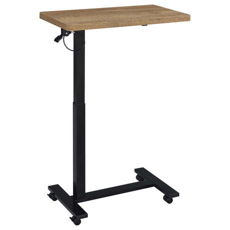 Westpark Pneumatic Adjustable C-Shape Side Table with Casters, Mango