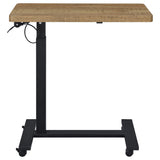 Westpark Pneumatic Adjustable C-Shape Side Table with Casters, Mango