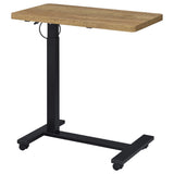 Westpark Pneumatic Adjustable C-Shape Side Table with Casters, Mango