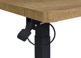 Westpark Pneumatic Adjustable C-Shape Side Table with Casters, Mango