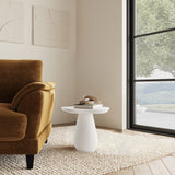 Perth 17" Cloud-Shaped Side Table in Off White