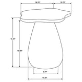Perth 17" Cloud-Shaped Side Table in Off White