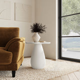 Perth 20" Off White Cloud-Shaped Side Table