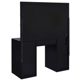Acena 7-Drawer Vanity Set with Lighting - Black High Gloss