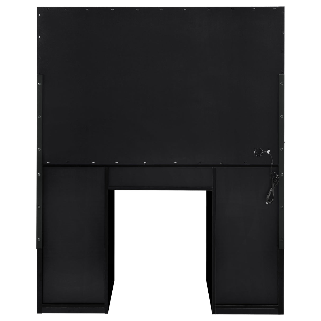 Acena 7-Drawer Vanity Set with Lighting - Black High Gloss