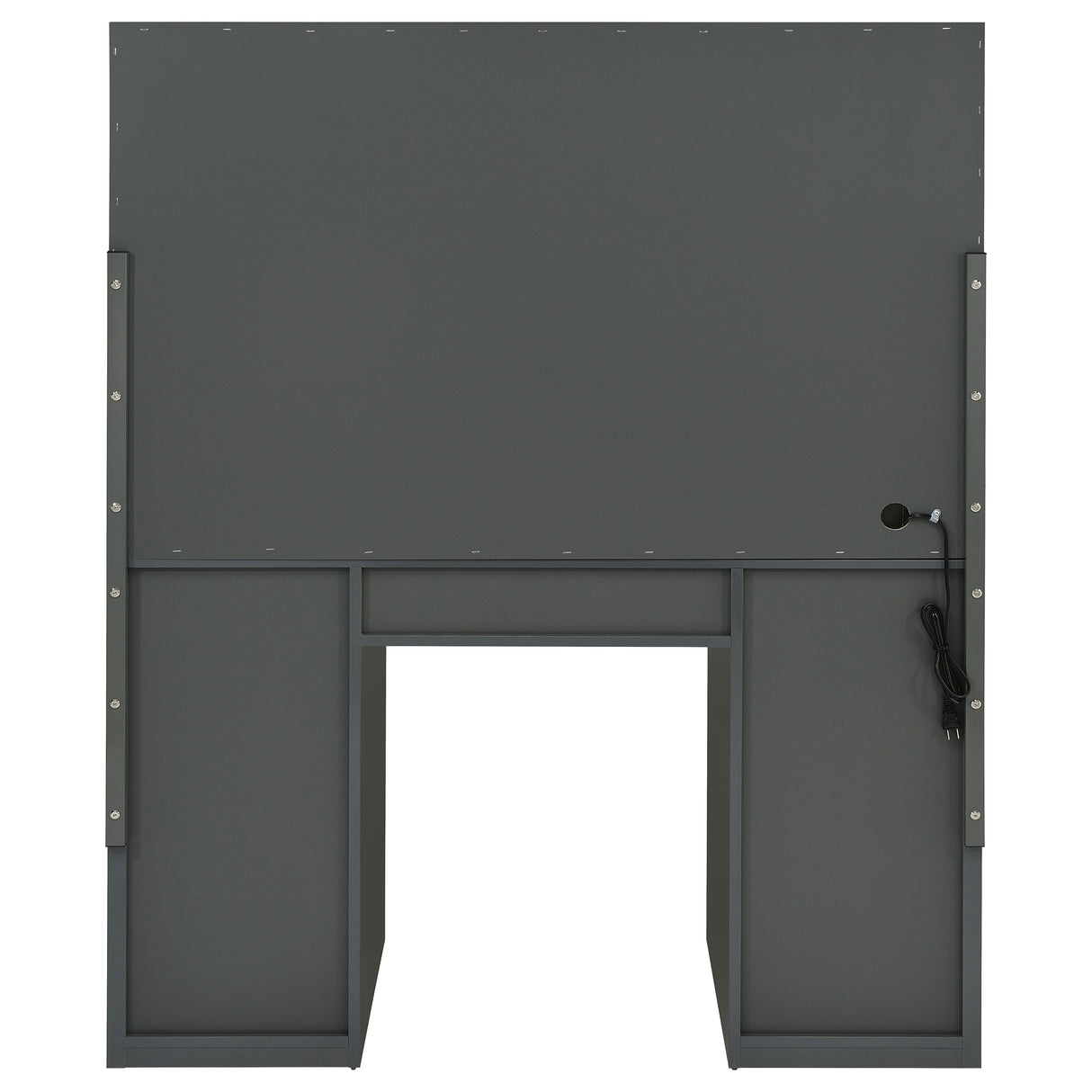 Acena 7-Drawer Vanity Set with Lighting, Grey High Gloss