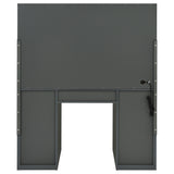 Acena 7-Drawer Vanity Set with Lighting, Grey High Gloss