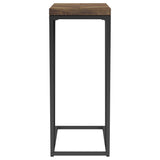 Sergio Rustic Tobacco C-Shaped Side Table, Engineered Wood
