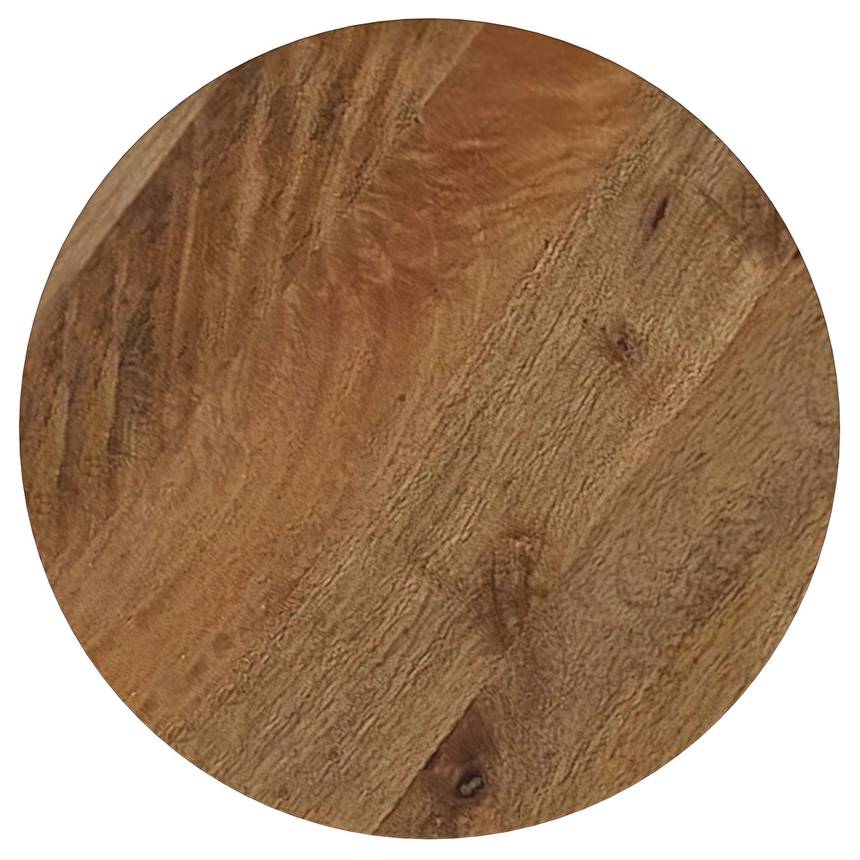 Aureo Round Mango Wood Accent Side Table, Wild Honey