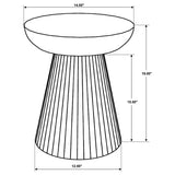 Aureo Round Mango Wood Accent Side Table, Wild Honey