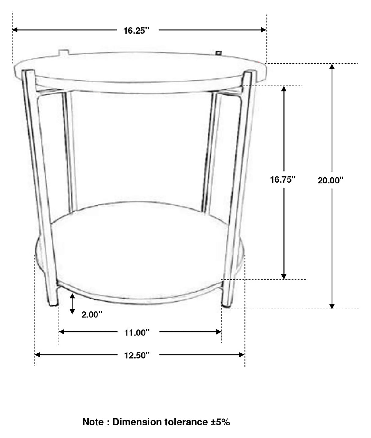 Noemie Round Marble Top Accent Side Table, White and Gunmetal
