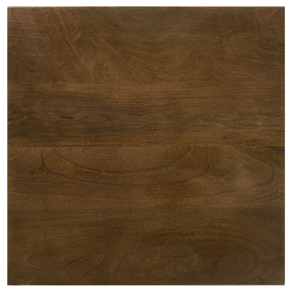 Heitor Square Mango Wood Accent Side Table, Dark Brown