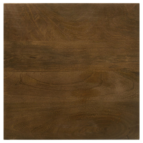 Heitor Square Mango Wood Accent Side Table, Dark Brown