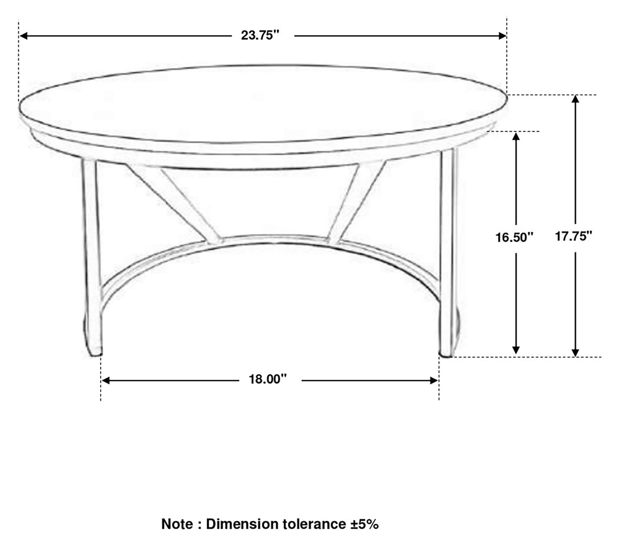 Miguel Round White Marble Top Coffee Table with Black Base