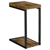 Beck C-Shape Sofa Side Table in Antique Nutmeg