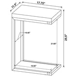 Beck C-Shape Sofa Side Table in Antique Nutmeg