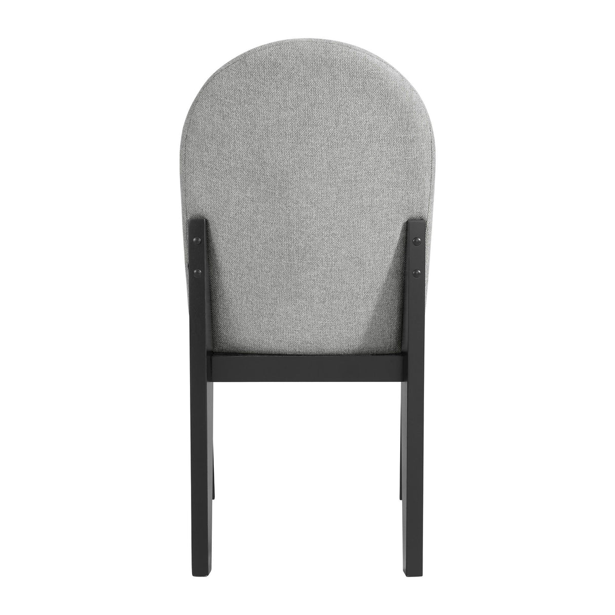 Edison - Dining Side Chair With Fabric (Set of 2) - Black And Light Gray