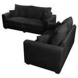 2 Piece Contemporary Style Sofa Set With Matching Pillows