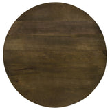 Yaritza Round Mango Wood Coffee Table, Natural and Gunmetal