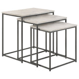 Medora White Marble Top Nesting Tables, Set of 3