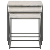 Medora White Marble Top Nesting Tables, Set of 3