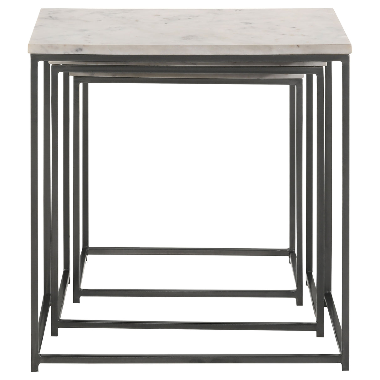 Medora White Marble Top Nesting Tables, Set of 3