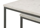Medora White Marble Top Nesting Tables, Set of 3