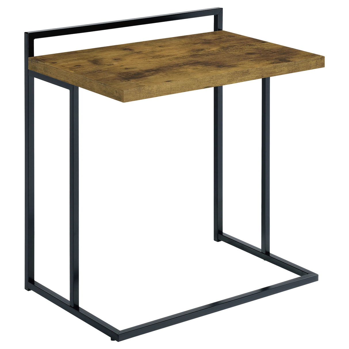 Dani C-Shaped Sofa Side Table in Rustic Nutmeg