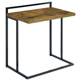 Dani C-Shaped Sofa Side Table in Rustic Nutmeg