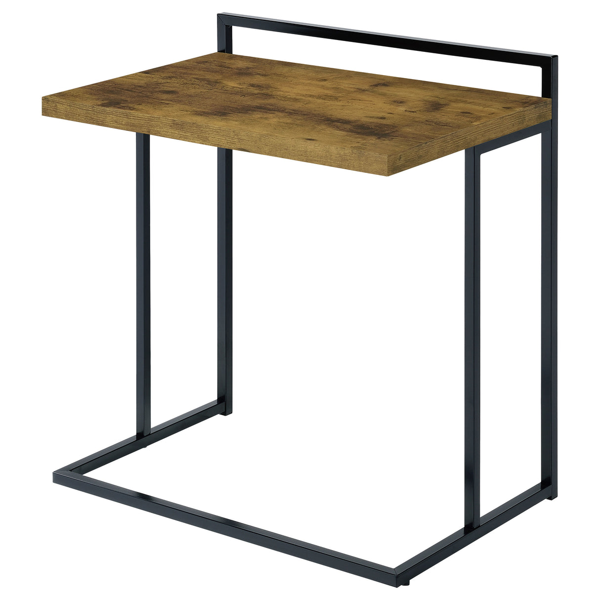 Dani C-Shaped Sofa Side Table in Rustic Nutmeg