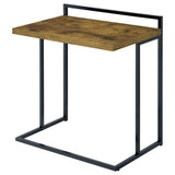 Dani C-Shaped Sofa Side Table in Rustic Nutmeg