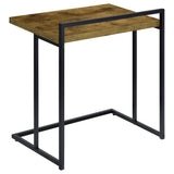 Dani C-Shaped Sofa Side Table in Rustic Nutmeg
