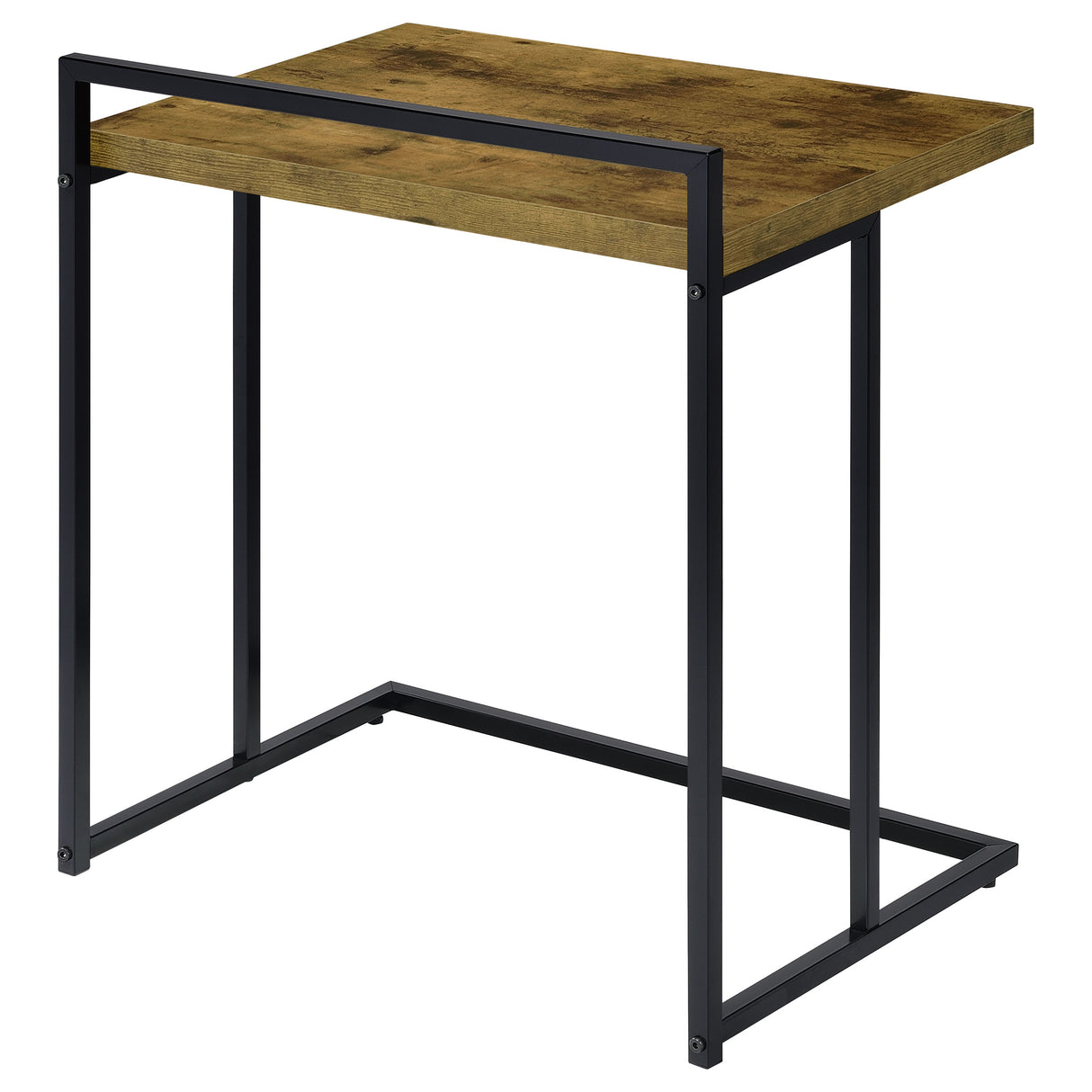 Dani C-Shaped Sofa Side Table in Rustic Nutmeg