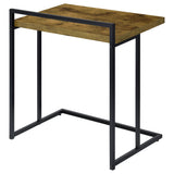 Dani C-Shaped Sofa Side Table in Rustic Nutmeg