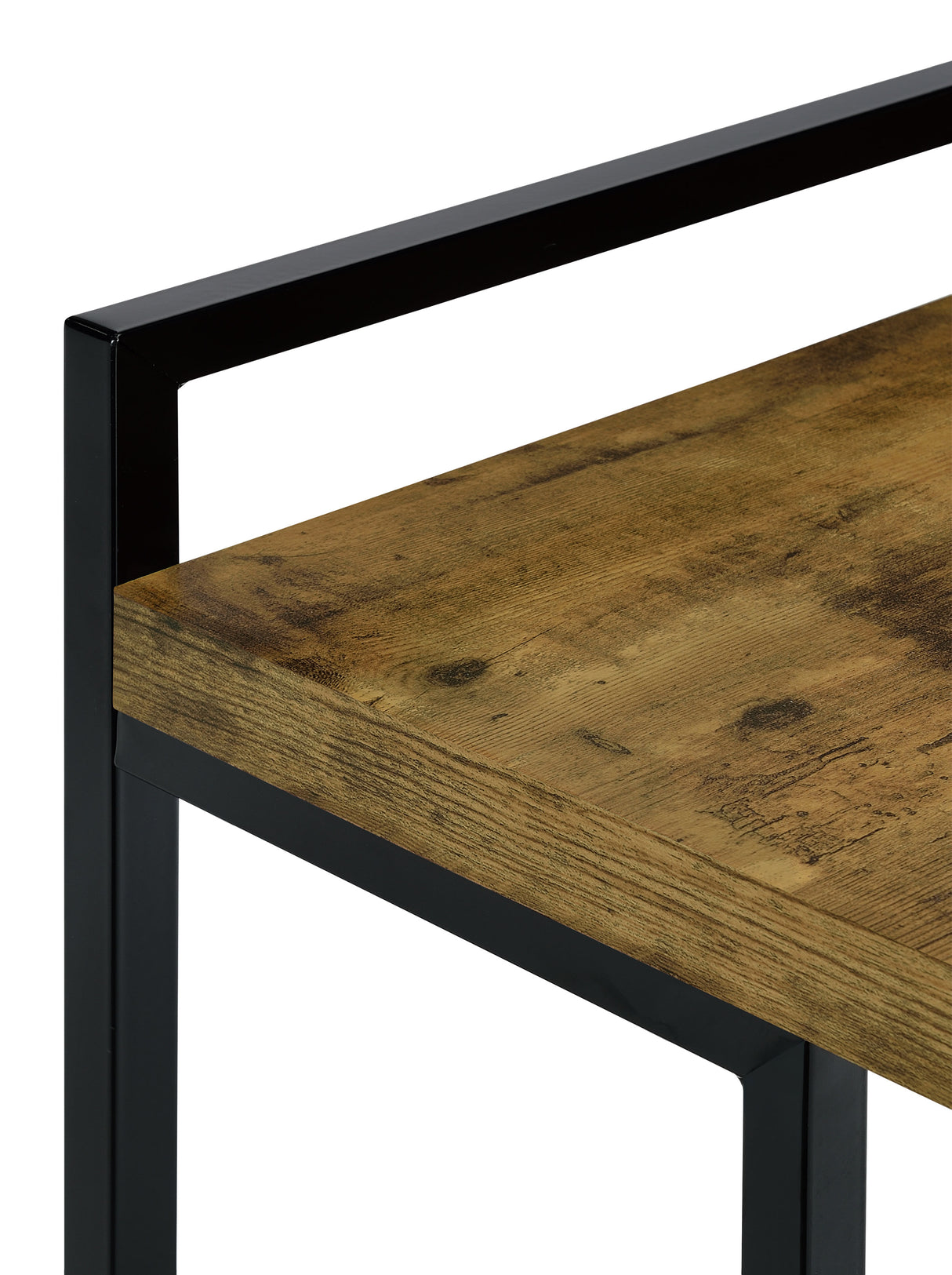 Dani C-Shaped Sofa Side Table in Rustic Nutmeg