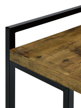 Dani C-Shaped Sofa Side Table in Rustic Nutmeg