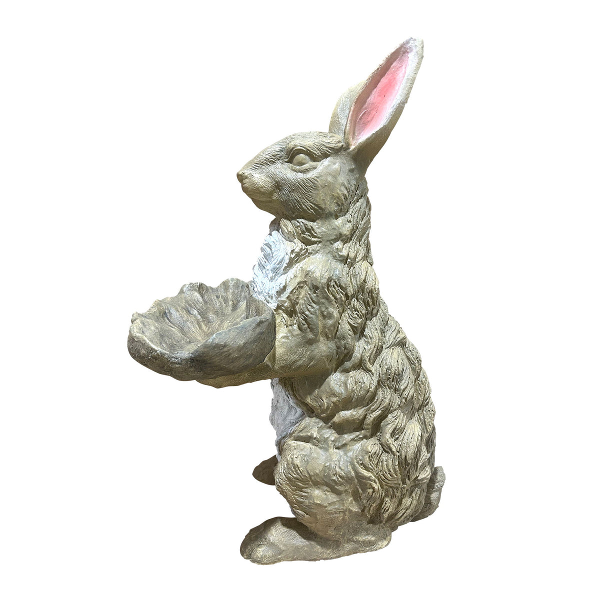 Magnesium Oxide Bunny Statue Holding Decor Hand-Painted Rabbit Sculpture Garden Lawn Ornament