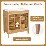 Bathroom Vanity With Flip Out Drawer, 2 Soft-Close Drawers