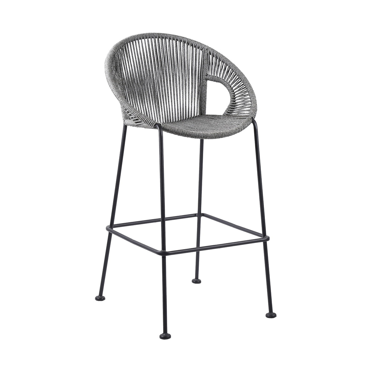Acapulco - Indoor Outdoor Steel Bar Stool With Rope Set