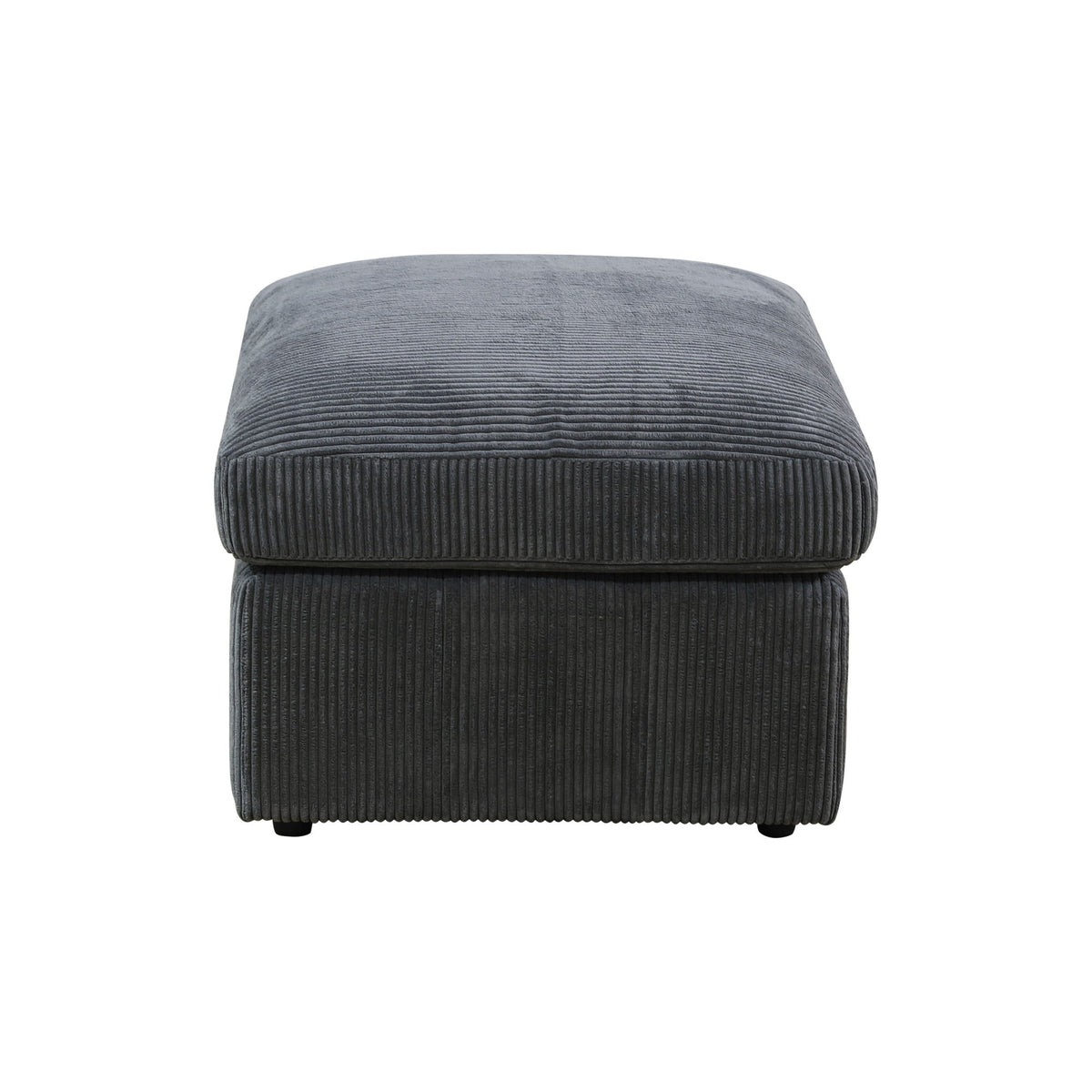 Oversized Ottoman Footrest Extra Seat Living Room - Dark Gray
