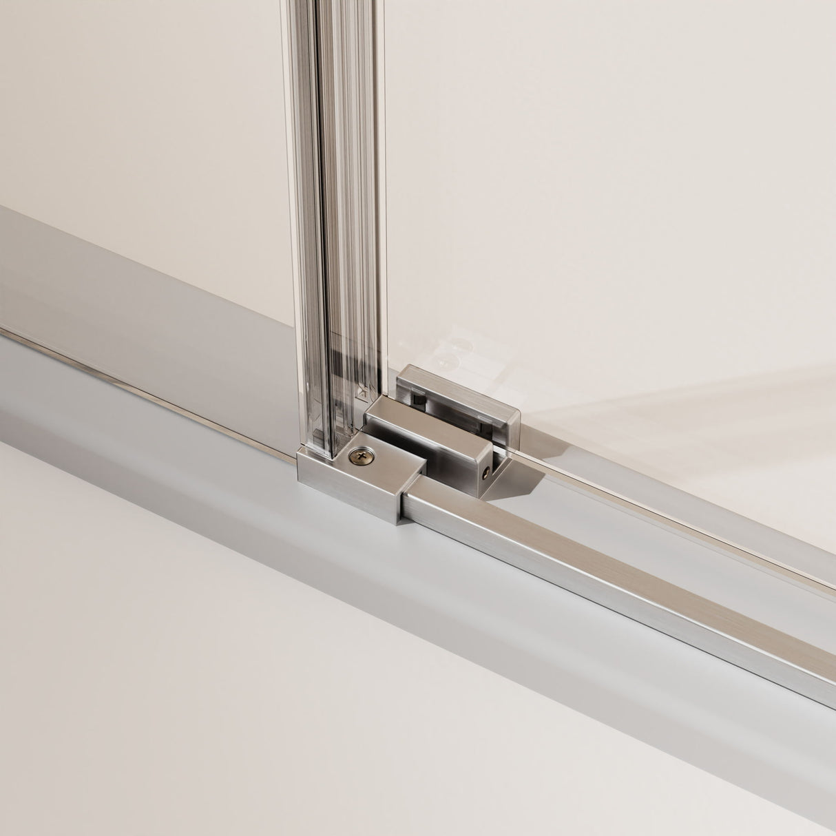 Frameless Single Sliding Shower Doors With Towel Rail & Handle