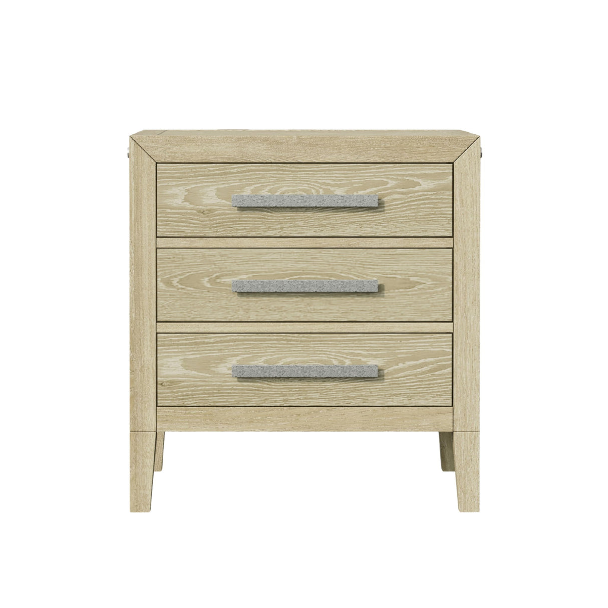 Adeline - 3 Drawers Nightstand With USB & LED Light - Natural Wood Wash