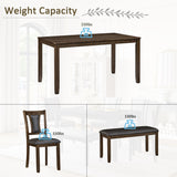 Modern Dining Table Set With Upholstered Chairs