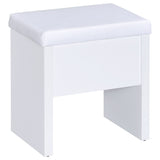 Walsh - Makeup Vanity Table With Mirror And Stool - White